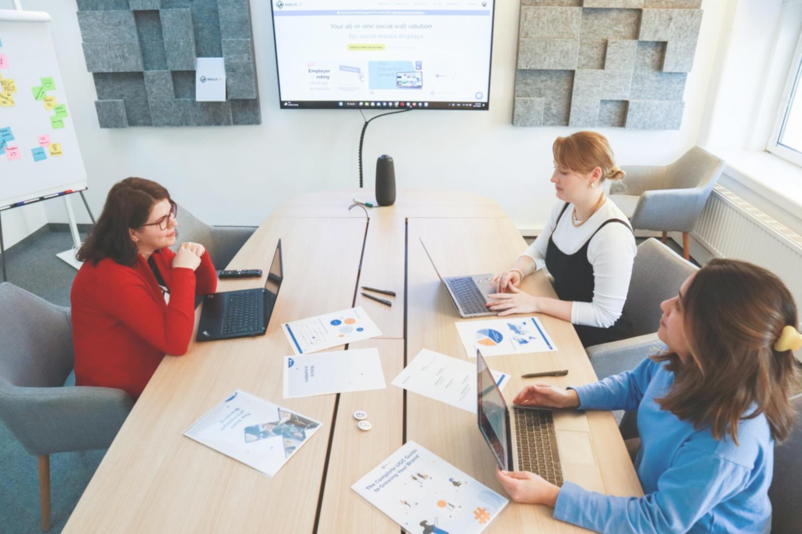 Classroom setting with students learning SEO strategies and techniques